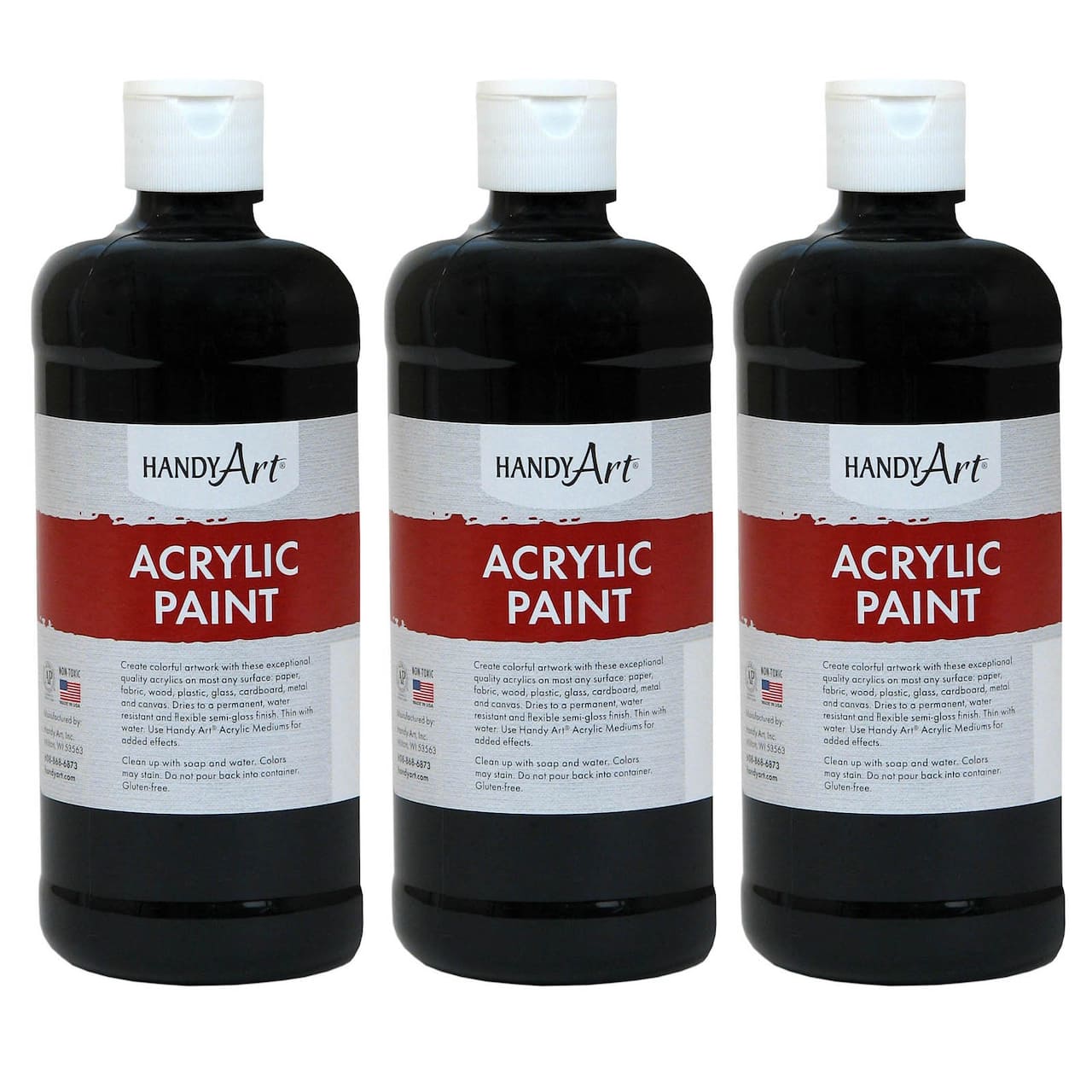 4 Packs: 3 ct. (12 total) Handy Art® Acrylic Paint